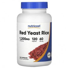 Nutricost, червоний дріжджовий рис, 120 капсул (600 мг в 1 капсулі)